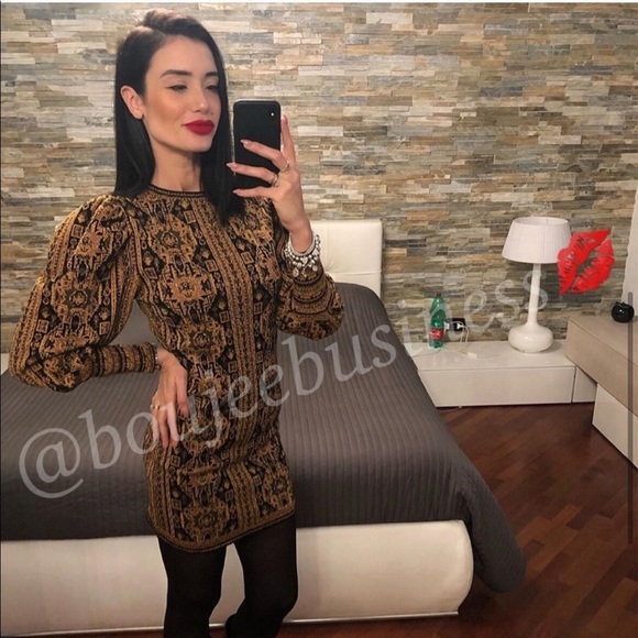 ZARA BNWT Jacquard Dress - Picture 2 of 7